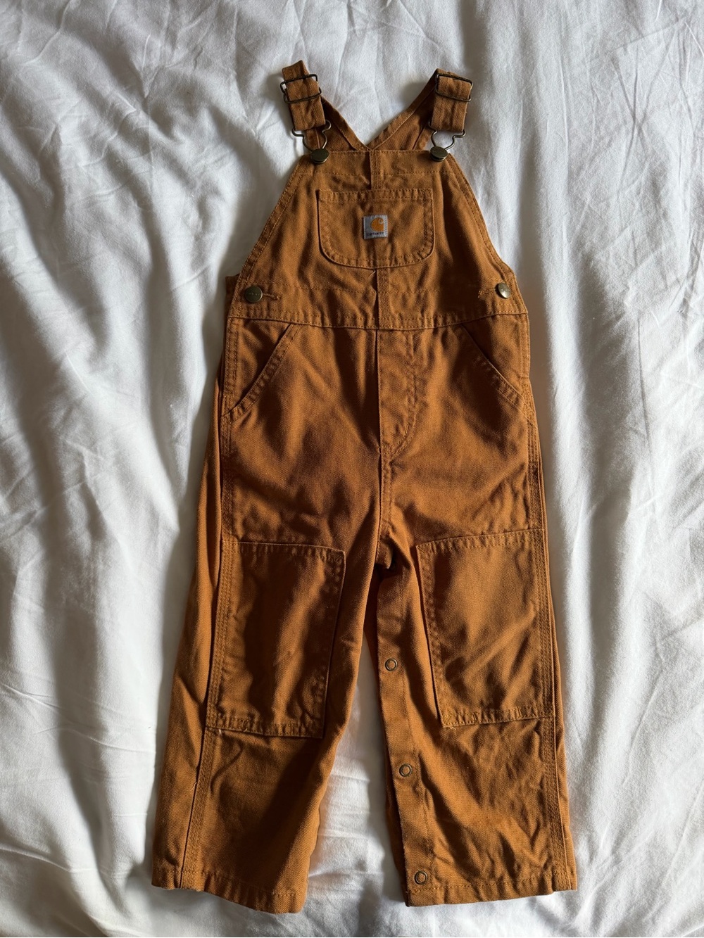 Carhartt Kids' Brown Duck Overalls - size 2T (24m)